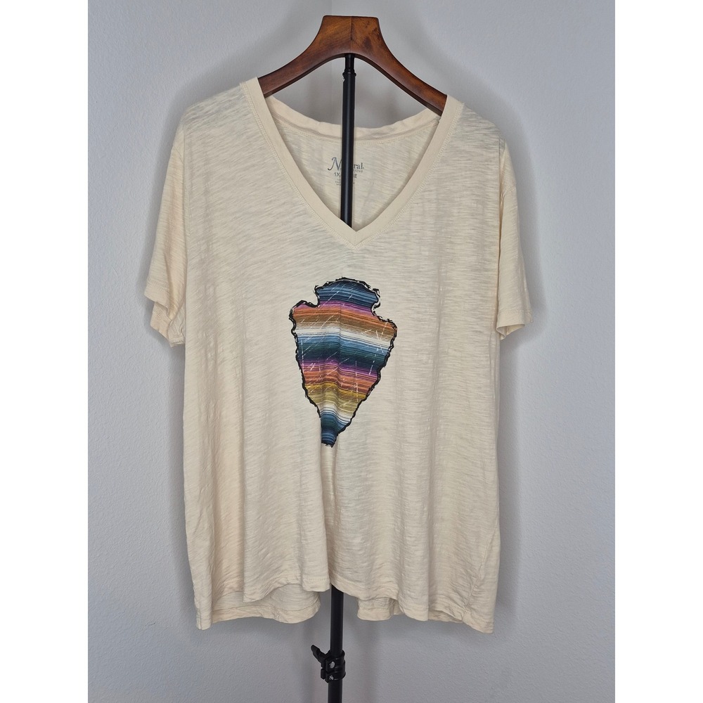 Natural Reflections Plus Size short sleeve T Shirt Arrow Head Boho Southwest 1X